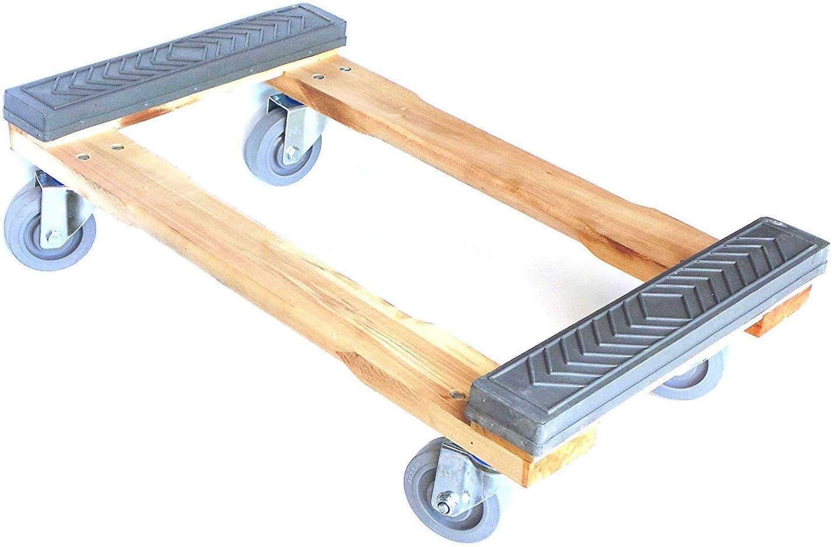 Rk Safety Dolly Cart, 30"X17" Hardwood Rubber End Caps Dolly, 1200lbs
