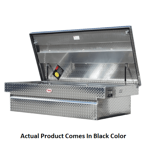 RKI C63WAB 30 in. Wide Single Lid Aluminum Xbox - Fullsize Trucks, Black