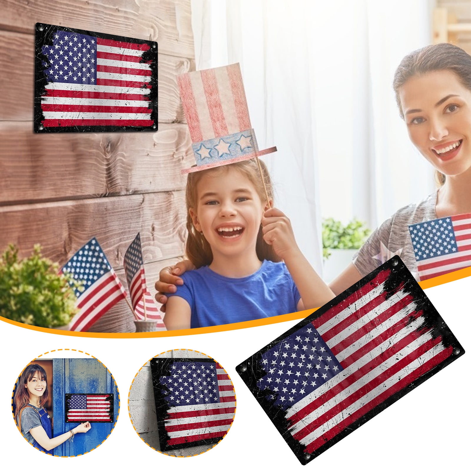 Rkwlnn 2024 Upgrade in Clearance American Flag Mental Independence Day