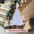 thumbnail image 1 of Rkxzt 12inch Artificial Christmas Tree White Mini Tabletop Christmas Pine Tree with Plastic Stand Small Xmas Tree for Indoor Outdoor Holiday Home Decoration, 1 of 8