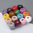 thumbnail image 1 of Rkxzt 16 Colors Lace Stitch Thread, Hand Ball Artificial Silk Solid Color Embroidery Thread Box for Crafts, Sewing, and DIY Projects, 1 of 9