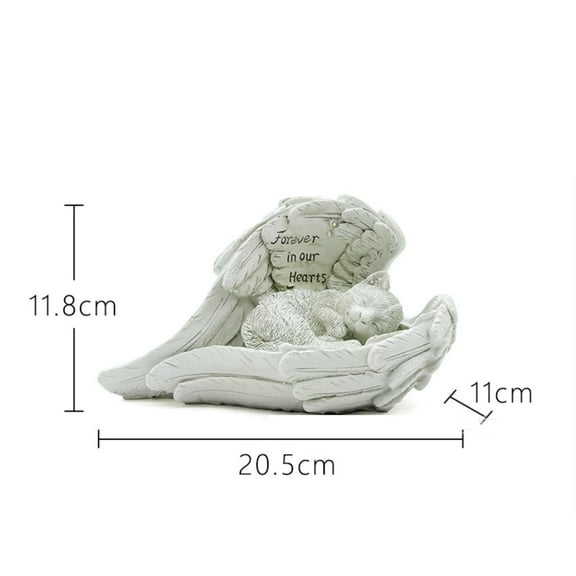 Rkxzt Angel Cats And Dogs Memorial Headstone,Dog Pet Commemorative Tombstone Memorial Resin Garden Ornament 21x12x11cm,Outdoor Scenes