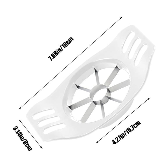 Rkxzt Apple Slicer Apple Cutter Stainless Steel Fruit Slicer Corer Divider Kitchen Gadget 1pc White 7.08x4.21x3.14in Kitchen Dining