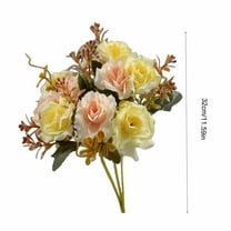 Rkxzt Artificial Roses Diamond Rose Plastic Flowers 5 Forks 10 Mini Roses Home Decoration Plastic 3.5x3.5x32cm Purple Pink Orange Blue Yellow Home