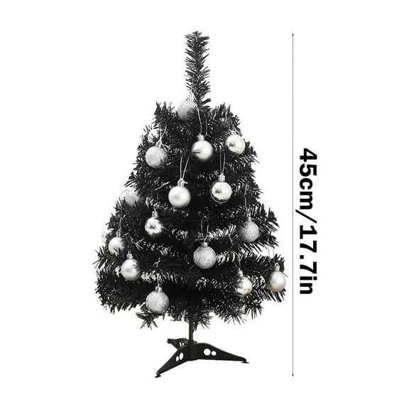 Rkxzt Artificial Tree LED Spooky Tree with Purple Lights 12 Decorations Battery Powered Indoor Tabletop Decoration,Holiday Products|Plastic,Black