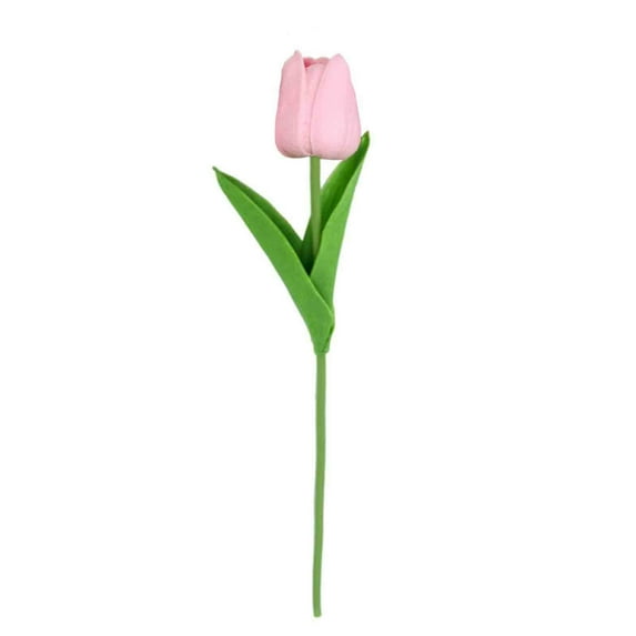 Rkxzt Artificial Tulips Mini Tulips Plastic Flowers Scandinavian Style Wedding Home Decor Fake Plants 6-Pack Sunset Red Candypink White Red Light Green