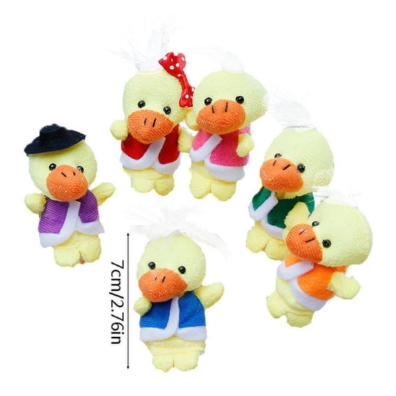 Rkxzt Baby Doll,6 Pcs Yellow Duck Finger Puppets Plush Zoo Animal Story Telling Toy for Toddlers,Plush Toys|Cotton,Yellow