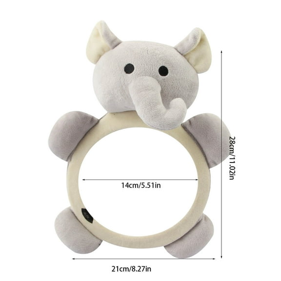 Rkxzt Baby Observation Rearview Mirror Infant Stroller Rearview Mirror with Soft Fluff Toy Easy to Monitor 28x21cm for Child Seats Tools/Office|Polyester,A
