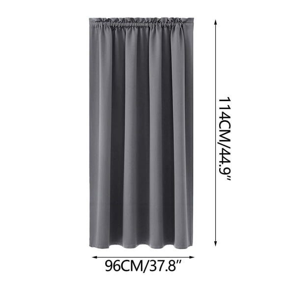 Rkxzt Blackout Curtains,Heat Insulation Energy Saving Blackout Curtains Scandinavian Solid Color Silk Panels Set of 2,Curtains|Nylon,Spandex,Gray
