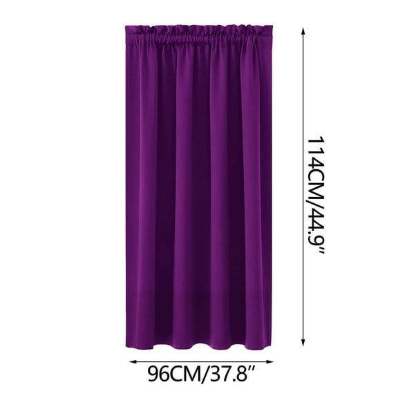 Rkxzt Blackout Curtains,Heat Insulation Energy Saving Blackout Curtains Scandinavian Solid Color Silk Panels Set of 2,Curtains|Nylon,Spandex,Purple