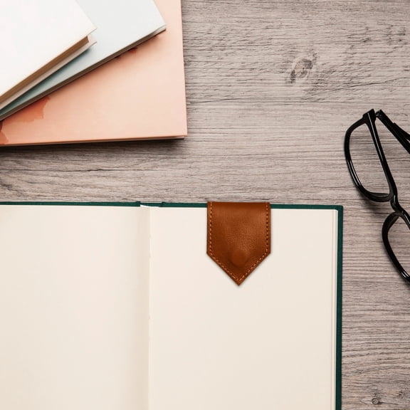 Rkxzt Bookmarks Personalized Magnetic Leather Bookmark Vintage Style with Strong Magnets for Books and Gifts Tools/Office|Pu,Coffee