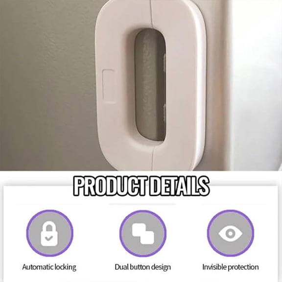 Rkxzt Box Lock,Self-Adhesive Refrigerator Door Locks No Tools Needed Child Safety Cabinet Locks 1-Pack,Tools&Home Improvement