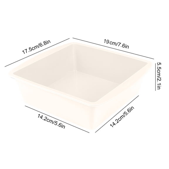 Rkxzt Bread And Toast,Food Grade Silicone Chiffon Cake Pan 7.5x6.9x2.2 Inch Non-Stick Baking Mold,Bento Boxes|Silica Gel,Beige