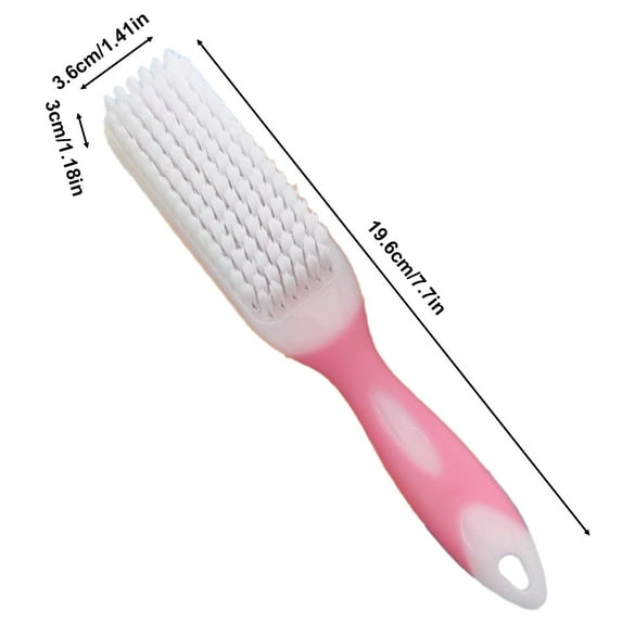 Rkxzt Brush Soft Bristled Laundry Shoe Brush Multifunctional Household Cleaning Tool 7.68 Inch Non-Damaging 1 Count Household Cleaning Supplies|Plastic,Pink