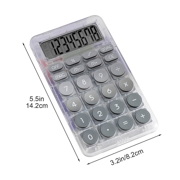 Rkxzt Calculator,8-Digit LCD Desktop Calculator with Round Keys,Mini Digital Pocket Size for Home and Office,Office Stationery