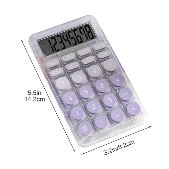 Rkxzt Calculator,8-Digit LCD Desktop Calculator with Round Keys,Mini Digital Pocket Size for Home and Office,Office Stationery