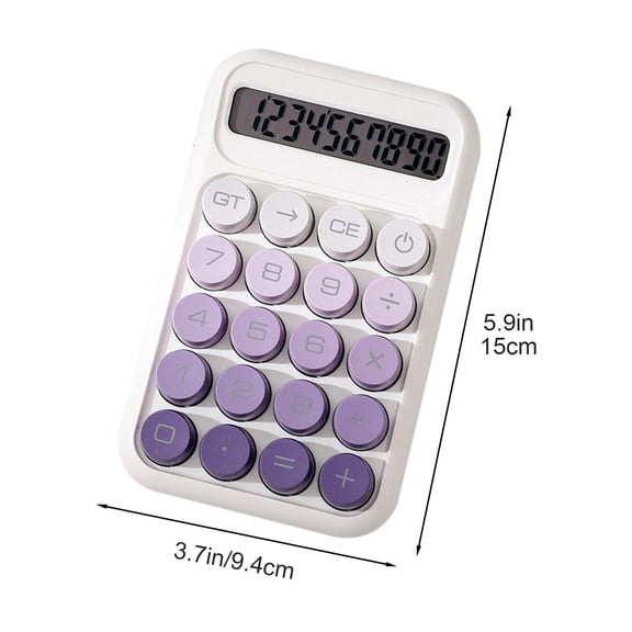 Rkxzt Calculator,Standard 10-Digit LCD Desktop Calculator Mini Digital Pocket Size for Home Office,Office & Stationery|Plastic,Purple