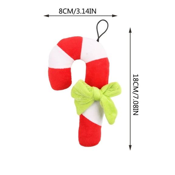 Rkxzt Cane Doll Christmas Dog Chew Toy Crutch Shaped Noise Making Squeaker Holiday Chewable Pet Gift,Baskets
