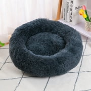 Rkxzt Cat Beds for Indoor Cats - Cat Bed Washable 16 Inches,Dog Beds for Small Medium Dogs,Anti-Slip Fluffy Plush Faux Fur Pet Bed,Thick Bottom Keep Pets off The Cold Tile