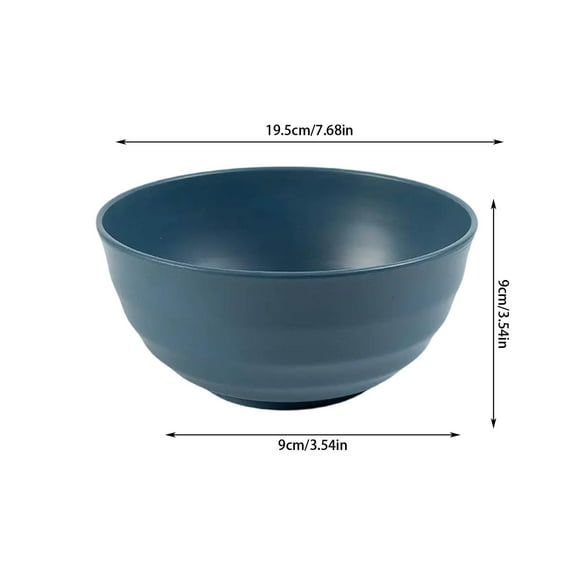 Rkxzt Cereal Bowls,Wheat Straw Fiber Cereal Bowl Dishwasher Microwave Safe Large 19.5x9cm 1 Count,Bowls|Plastic,Blue