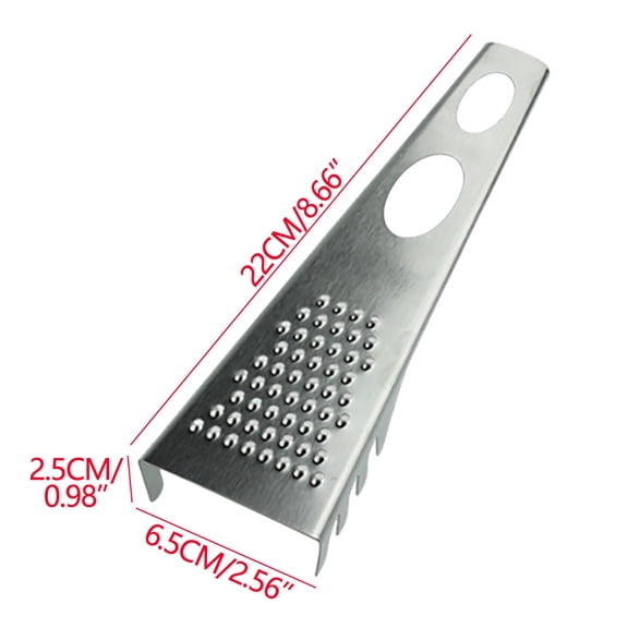 Rkxzt Cheese Planer,Stainless Steel Manual Cheese Grater with Pasta Ruler and Spatula Kitchen Helper,Choppers|Stainless Steel,Silver
