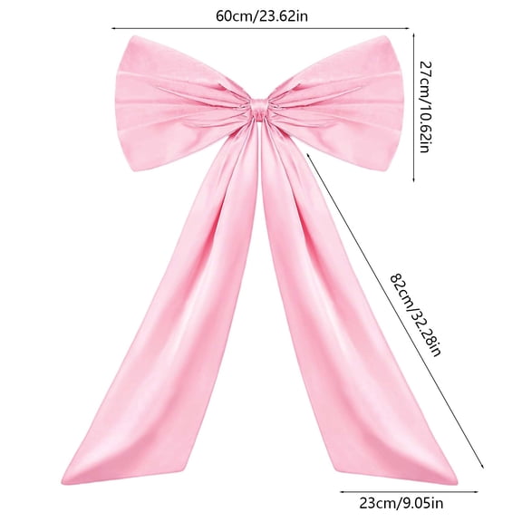 Rkxzt Clot H Bows,Large Bow Decorations 23.6 Inch Party Wedding Baby Shower Christmas Tree Birthday Wall Decor 1 Pack,Other Decoration|Cloth,Pink
