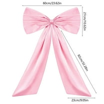 Rkxzt Clot H Bows,Large Bow Decorations 23.6 Inch Party Wedding Baby Shower Christmas Tree Birthday Wall Decor 1 Pack,Other Decoration|Cloth,Pink