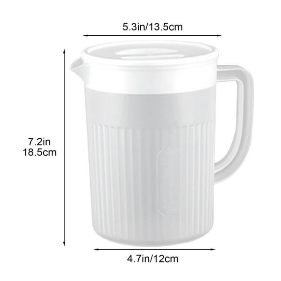 Rkxzt Cold Water Kettle,Large Capacity Insulated Water Jug with Leak-Proof Lid for Refrigerator and Outdoor Use,Pitchers|Plastic