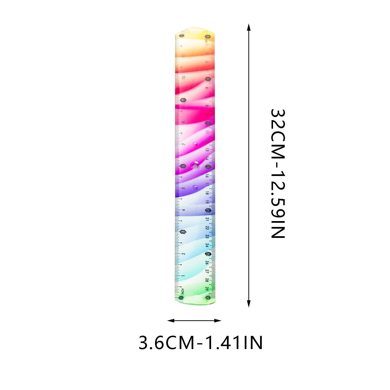 Rkxzt Colored Ruler,Flexible 30cm Colored Soft Ruler Plastic Bendable ...