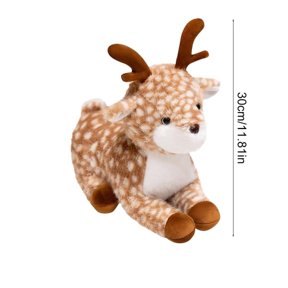 Rkxzt Cotton Dolls Lifelike Brown Sika Deer Plush Toy 11.81In Stuffed Animal for Kids with Soft Cotton Fill,Holiday Products|Cotton,Brown
