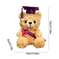 thumbnail image 1 of Rkxzt Cotton Plush Doll Graduation Hat Doll Plush Toy 7.1 Inch Graduation Gift Souvenir Home Decoration 1 Piece Home Decoration|Cotton,Purple, 1 of 8