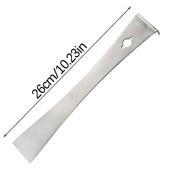 Rkxzt Stainless Steel Multifunctional Scraper Pry Bar Tool with Wooden Handle 26cm 3 in 1 Cutter Scraper Leverage Bar Tools/Office