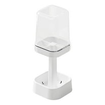 Rkxzt Cup Holder Stainless Steel Toothbrush Holder with Lid and Cup Cover, 1-Pack Bathroom Toothbrush Storage Stand Organizer Kitchen Supplies|Plastic,Gray