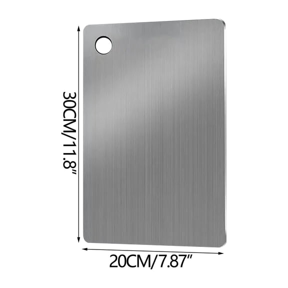 Rkxzt Cutting Board Stainless Steel Chopping Board Double Sided Food Grade Commercial Thickened 30x20cm Household Cutting Board Kitchen Supplies|Stainless