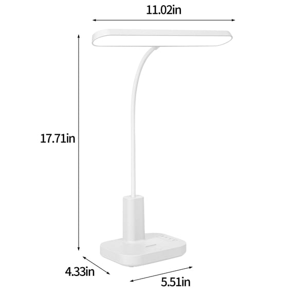 Rkxzt Desk Lamp 10W LED Rechargeable Desk Lamp with Pen Holder,Foldable Reading Light,USB Powered,White Lighting Ceiling