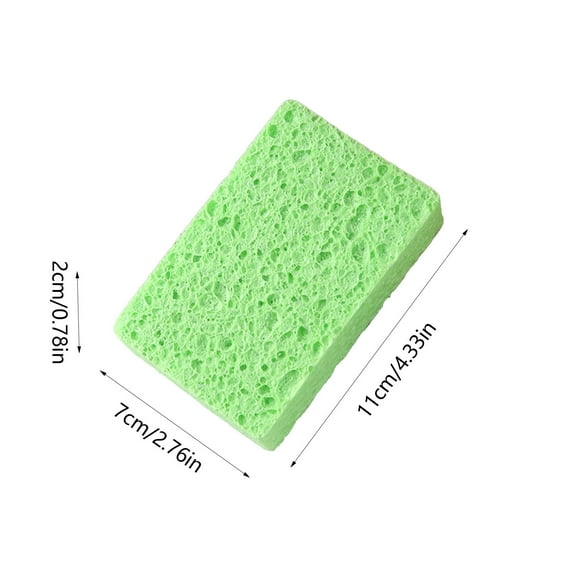 Rkxzt Dishwashing Cotton 2PC Wood Pulp Sponge for Kitchen Cleaning Absorbent Scouring Pad Dishwashing Sponge 11x7x2cm Kitchen Dining