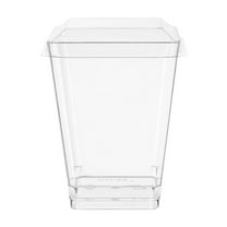Rkxzt Disposable Transparent Dessert Cups Disposable Plastic Clear Dessert Cups with Lids 150ml 20 Pack Transparent Jelly Pudding Containers Storage