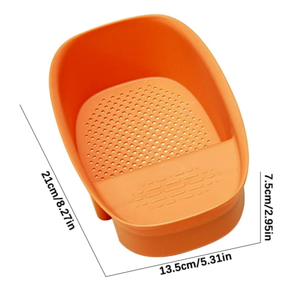 Rkxzt Drain Basket Saddle Sink Drain Basket Kitchen Hangable Vegetable Filter Basket 21x13.5x7.5cm Orange Blue Green Yellow Tools/Office|Plastic,Orange