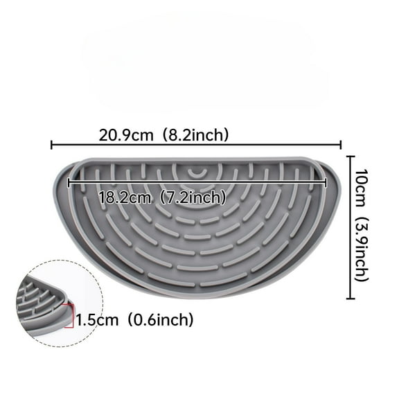 Rkxzt Drain Mat Refrigerator Drip Catcher Tray for Ice and Water Dispenser Pan, Cuttable Non-Slip Splash Guard Pad, 1 Count Tools/Office|Silica Gel,Black