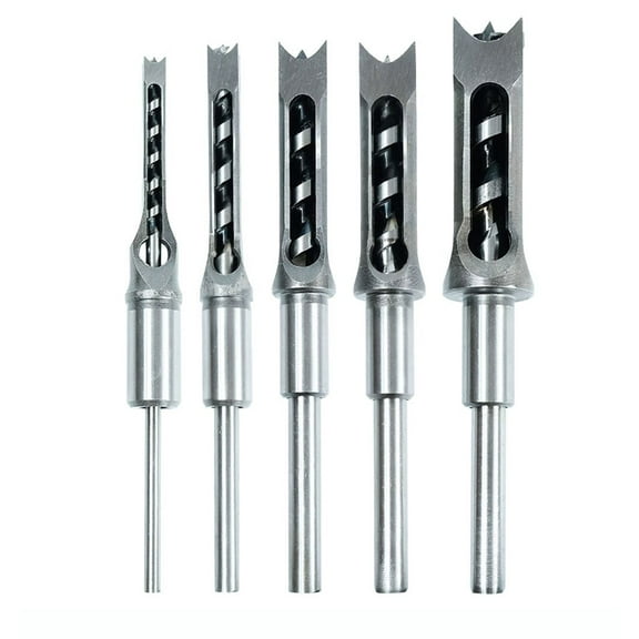 Rkxzt Drill Square Hole Mortiser Drill Bit Woodworking Tool High-Carbon Steel Fits Mortising Machines and Drill Press Tools/Office|Metal