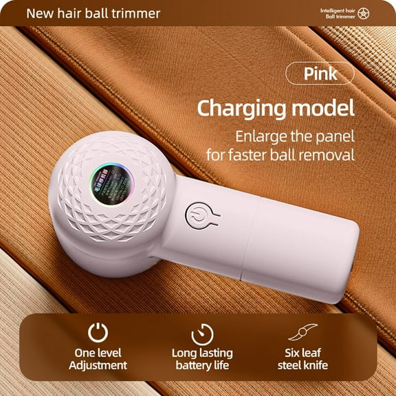 Rkxzt Electric Lint Remover with LED Display - Clothes Shaver for Hair Removal, Fabric Shaving, and Pet Fur Removal