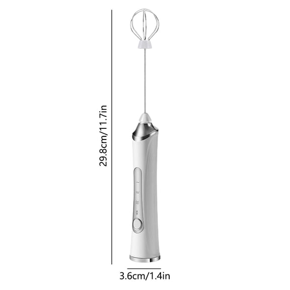 Rkxzt Electric Mixer Handheld Milk Frother and Immersion Blender with USB Charging White 4-Piece Set Kitchen Dining