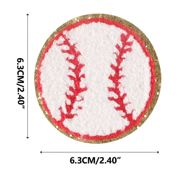 Rkxzt Embroidery Patch,Baseball Patches Iron and Sew Applique 10 Pack Gold Edge Embroidered Patches 2.4 Inch for Clothes Hat