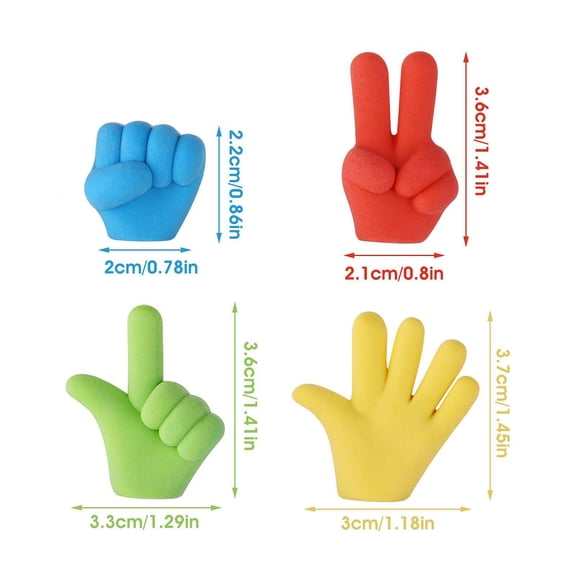 Rkxzt Eraser,Rock Paper Scissors Eraser Roller Rubber Eraser No Residue 10-Pack,Office Stationery