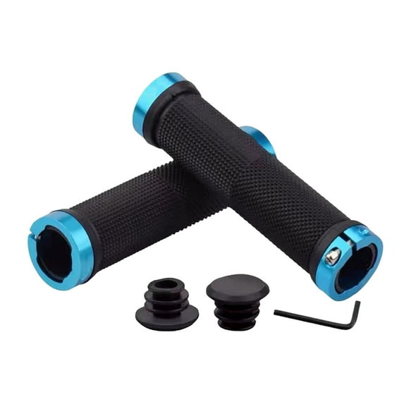 Rkxzt Ergonomic Bike Handlebar Grips with Double Lock - Non-Slip Rubber Grips for Mountain Bikes,Road Bikes,Bmx,and Cruisers