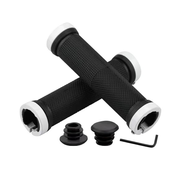 Rkxzt Ergonomic Bike Handlebar Grips with Double Lock - Non-Slip Rubber Grips for Mountain Bikes,Road Bikes,Bmx,and Cruisers