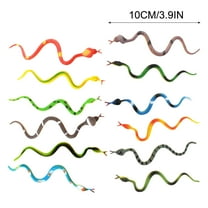 Rkxzt Fake Snake Plastic Fake Snakes 12 Pack Realistic Toy Party Decorations Trick Prank Props 4 Inches,Garlands|Plastic,A