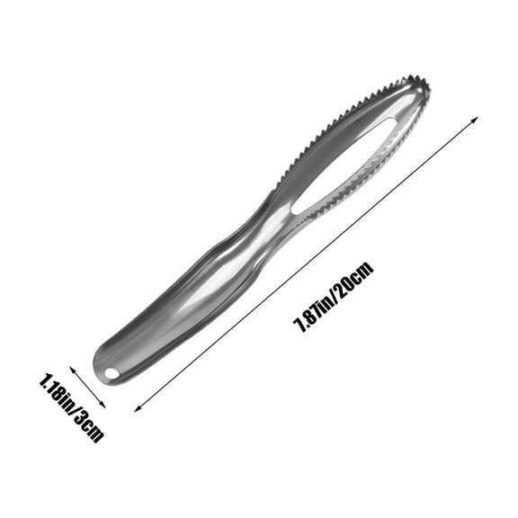 Rkxzt Fish Scale Scraping Device,Stainless Steel Fish Scale Scraper with Thick Non-Slip Handle Kitchen Tool 7.87",Kitchen Utensils Gadgets
