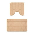 thumbnail image 1 of Rkxzt Floor Mats Bathroom Mat 2-Piece Set Non-Slip Water Absorbing Floor and Toilet Mat Polyester Fiber 40x50cm and 50x80cm Bathroom, 1 of 8