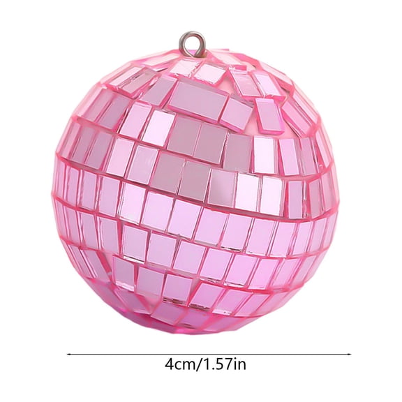 Rkxzt Foam Christmas Ball,Glass Mirror Reflective Balls 4cm Silver Red Pink Purple Blue Green Rose Gold Foam Christmas Ornaments Cake Decorations,Holiday